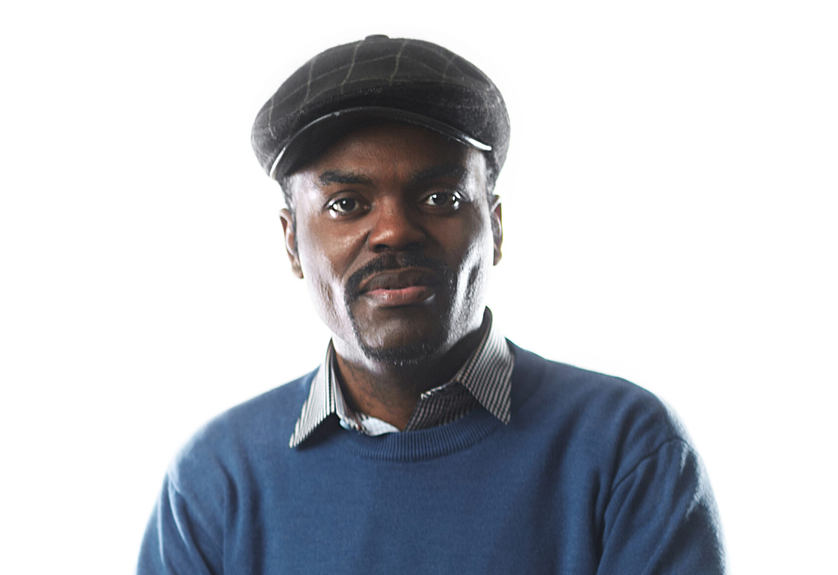 portrait of handsome business black man in studio